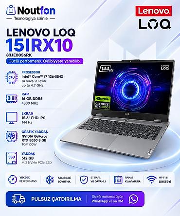 macbook canta: Yeni Lenovo LOQ, 15.6 ", Intel Core i7, 512 GB, Ünvandan götürmə — 1