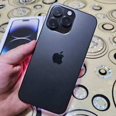 apple iphone 14: IPhone 14 Pro Max, 128 GB, Black Titanium, Zəmanət, Face ID, Sənədlərlə