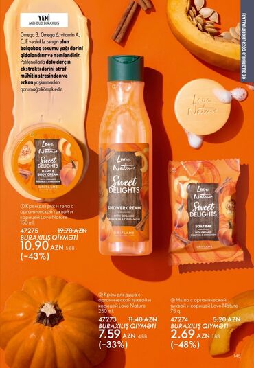 Vitaminlər və BAƏ: Oriflame bədən və şəxsi qulluq məhsulları – seçilmiş kolleksiyalar