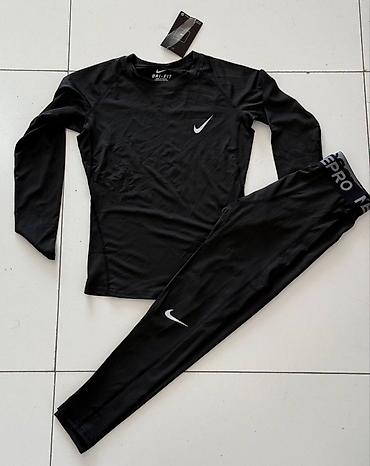 спортивный форма: Мужской спортивный костюм, Все размеры, Nike, Новый, цвет - Черный, Платная доставка — 3