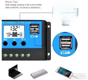 Elektro materijal: Solarni kontroler regulator 10a,20a,30a,40a,50a,60a — 12