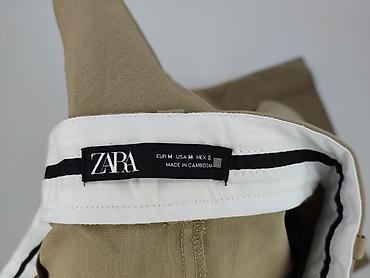 pull and bear lniane spodnie: Zara, Spodnie materiałowe damskie, rozmiar M — 5
