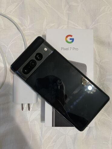 Google Pixel 7 Pro, Б/у, 128 ГБ, цвет - Черный, 2 SIM