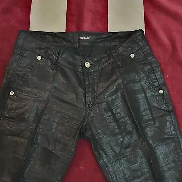 Ostala muška odeća: VERSACE PANTALONE VEL. S VOSKIRANE | Versace crne pantalone od lana — 6