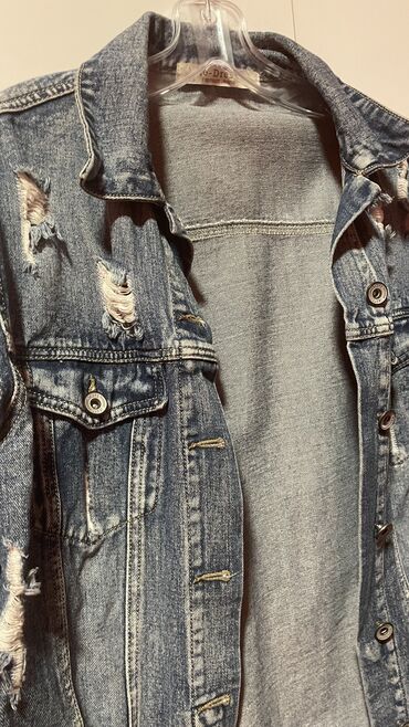 Ostale jakne, kaputi, prsluci: Prolecna teksas jakna/ gornjak, duza forma, nenosena, odgovara za M — 8
