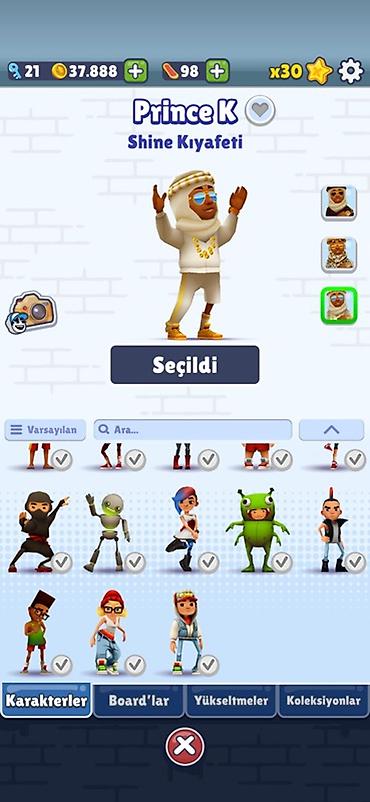 pubg hesab satışı random: Subway Surfers hesabı – Prince K (Shine Kıyafeti) + geniş kolleksiya — 1