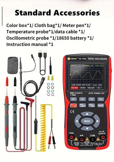 Multimetri: XEAST XE-702S – ručni 2-u-1 digitalni osciloskop + multimetar - 9999 — 3