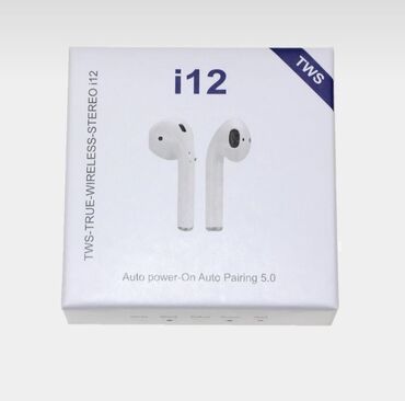 airpods i12: Simsiz (Bluetooth) Qulaqcıqlar, rəng - Ağ
