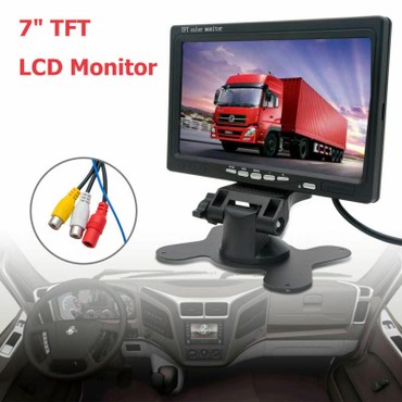 Auto oprema: 7-inčni TFT LCD kolor HD ogledalo Monitor za rikverc kamere Gledanje — 1