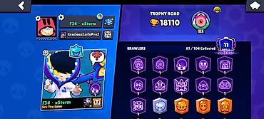 Ofis mebeli: Brawl Stars hesabı – yüksək səviyyəli oyun profili - Kuboklar: 18,110 — 1