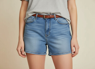 krótkie spodenki czarne z wysokim stanem: Shorts for women, size S (EU 36)