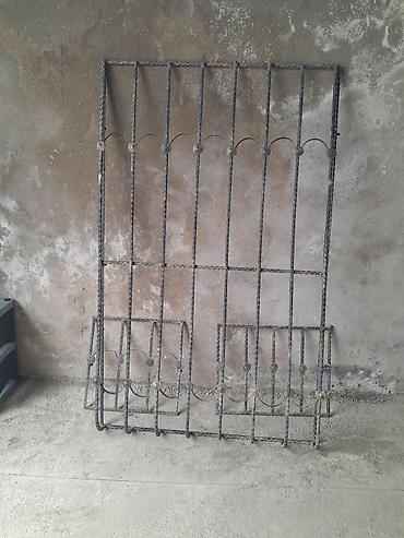 işlənmiş pencere: Dəmir pəncərə barmaqlığı - Material: qalın armatur dəmirdən qaynaqla — 1