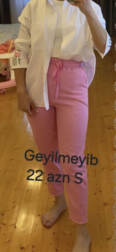 boz şalvar: Şalvar, S (EU 36), rəng - Çəhrayı