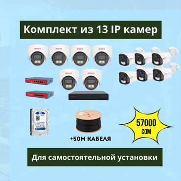 кирг щелк: IP-камеры, комплект видеонаблюдения, уличные камеры, камеры для дома