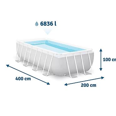 lidl bastenski program: Porodični bazen za dvorište Intex Prism Frame 4 × 2 × 1 m (šifra — 1
