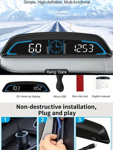 gps навигатор для собак: YNF Digital GPS Sürətölçər Universal Başlıq Display 5.5 düymlük Böyük