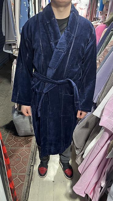 Домашние костюмы: Мужской банный халат ✨ 💯 хлопок | M L XL 2XL 3XL 4XL 0-2500 сом — 6