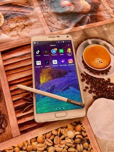 бу телефоны самсунг: Samsung Galaxy Note 4, Колдонулган, 32 ГБ, түсү - Ак, Бөлүп төлөө менен, 1 SIM