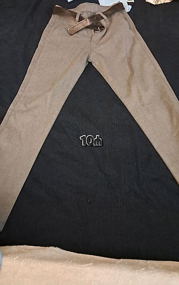 ayaqqabı kişi ucun: Unisex qəhvəyi-boz rəngli şalvar - Model: məktəb geyimi - Material — 3