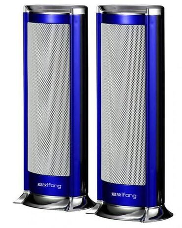 наушники с микрофоном для компьютера с одним штекером: Колонки iFang IF- 811 компьютерные USB 2.0 jack 3.5 мм, blue Они