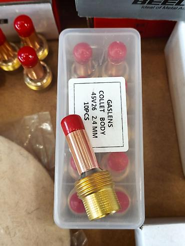 svarka aparatl: Məhsul: Gas Lens Collet Body – 45V26, 2.4 mm (10 ədəd) Təsvir: - TIG — 1