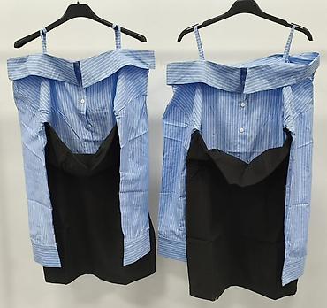 Haljine: 🔥Mini haljina sa efektom “dve u jednoj” – spoj košulje i — 8