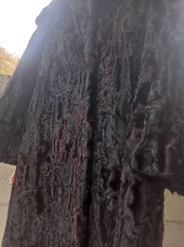 штаны слаксы: Шуба из натурального каракуля (каракульча), темно-шоколадного/черного