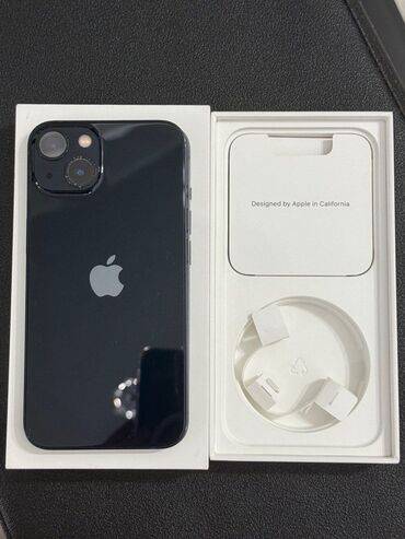 telefon uzlukleri: IPhone 13, 128 GB, Midnight, Zəmanət, Face ID