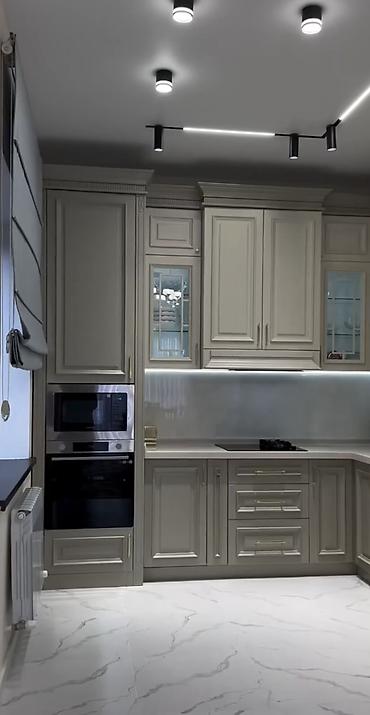 silver kitchen: Кухонный гарнитур, Новый, цвет - Серый — 1