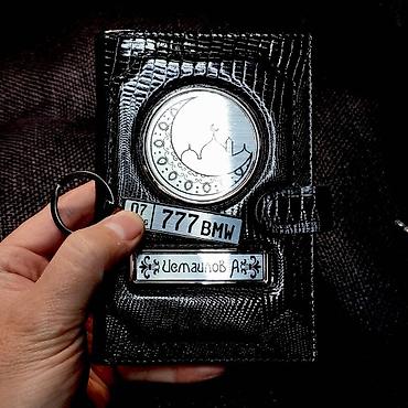 Другие аксессуары: Документница из натуральной кожи премиум класса с Вашим госномером — 8