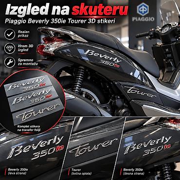 keeway focus: Piaggio Beverly 350 ie Tourer 3D Stikeri – Hrom Oznake, Set 3 Komada — 3