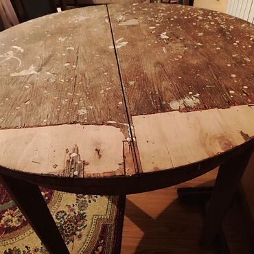 Masalar: Qonaq masası, İşlənmiş, Açılan, Taxta, Yumru masa — 2