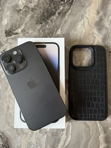 макбук м2 про: IPhone 14 Pro, Черный, Коробка