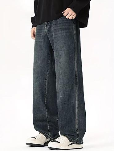 Geniş kəsimli kişi cins şalvarı - Model: Loose/Baggy fit, aşağıdan lalafo.az -da Geniş kəsimli kişi cins şalvarı - Model: Loose/Baggy fit, aşağıdan
