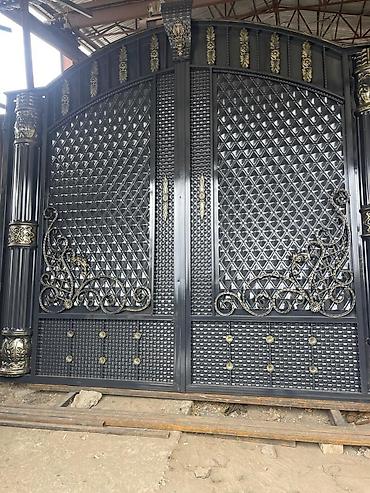 Металлические двери на заказ: Металлическая дверь на заказ, Для частного дома, Двухстворчатая, Железная, Кыргызстан, Бесплатный замер — 44