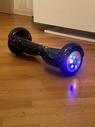 LED işıqlı hoverboard (öz-özünü balanslayan skuter) - Korpus: qara