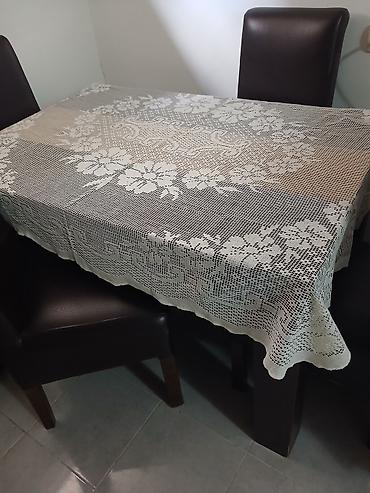 dormeo prekrivaci 4 u 1: Stolnjak krem boje rucni rad dim 160x130 cena 3000 din — 1