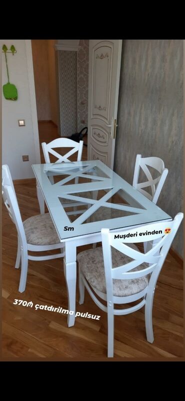 *1 gün ərzində çatdırılma olunan* ✔️Kuxna üçün stol stul dəsti✨✨