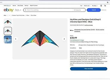 Dečije sportske igračke: Zmaј za upravljanje s dve ručke (stunt kite), trouglastog/delta — 5