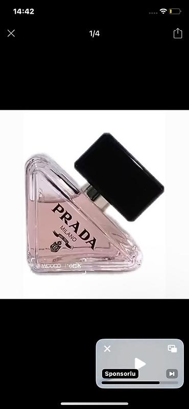 Prada Milano qadın ətiri - Flakon: qeyri-adi üçbucaq formalı şüşə