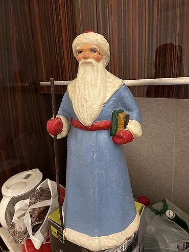 şaxta baba oyuncagi: Vintage “Şaxta Baba” fiquru - Material: gips/kompozit qəlib boyalı - — 1
