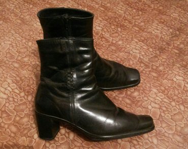 замшевые сапоги на каблуках: Сапоги, 39, цвет - Черный