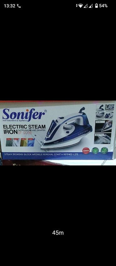su radiatoru ev ucun: Buxarlı ütü, Sonifer