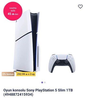PS5 (Sony PlayStation 5): Playstation5 850 azn endirim olacaq