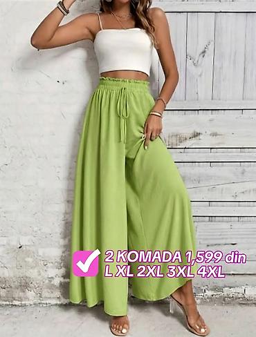 Pantalone: Ženske široke pantalone sa visokim strukom - Kroj: veoma široke — 3