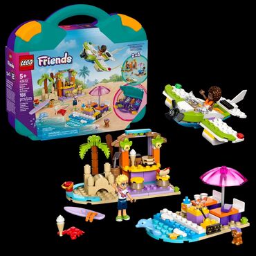 самолетики, вертолеты, катера: Lego Friends 42672 Креативный чемодан для пляжа и путешествий🧳 New