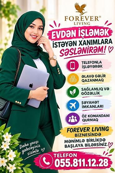 работа на дому для женщин: Forever Living biznesində evdən işləmək imkanı - Telefonla işləyərək — 1