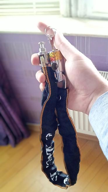 Velosiped aksesuarları: Dəmir velosiped və skuter üçün zincir kilit.Şəkildə orjinal hologramı — 6