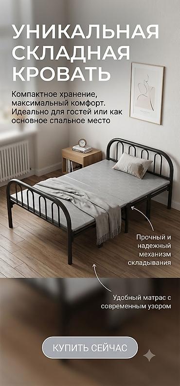 Раскладушки: Раскладушка, Новый, С матрасом — 1