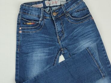 czarne jeansy wysoki stan: Jeans, 8 years, 122/128, condition - Good